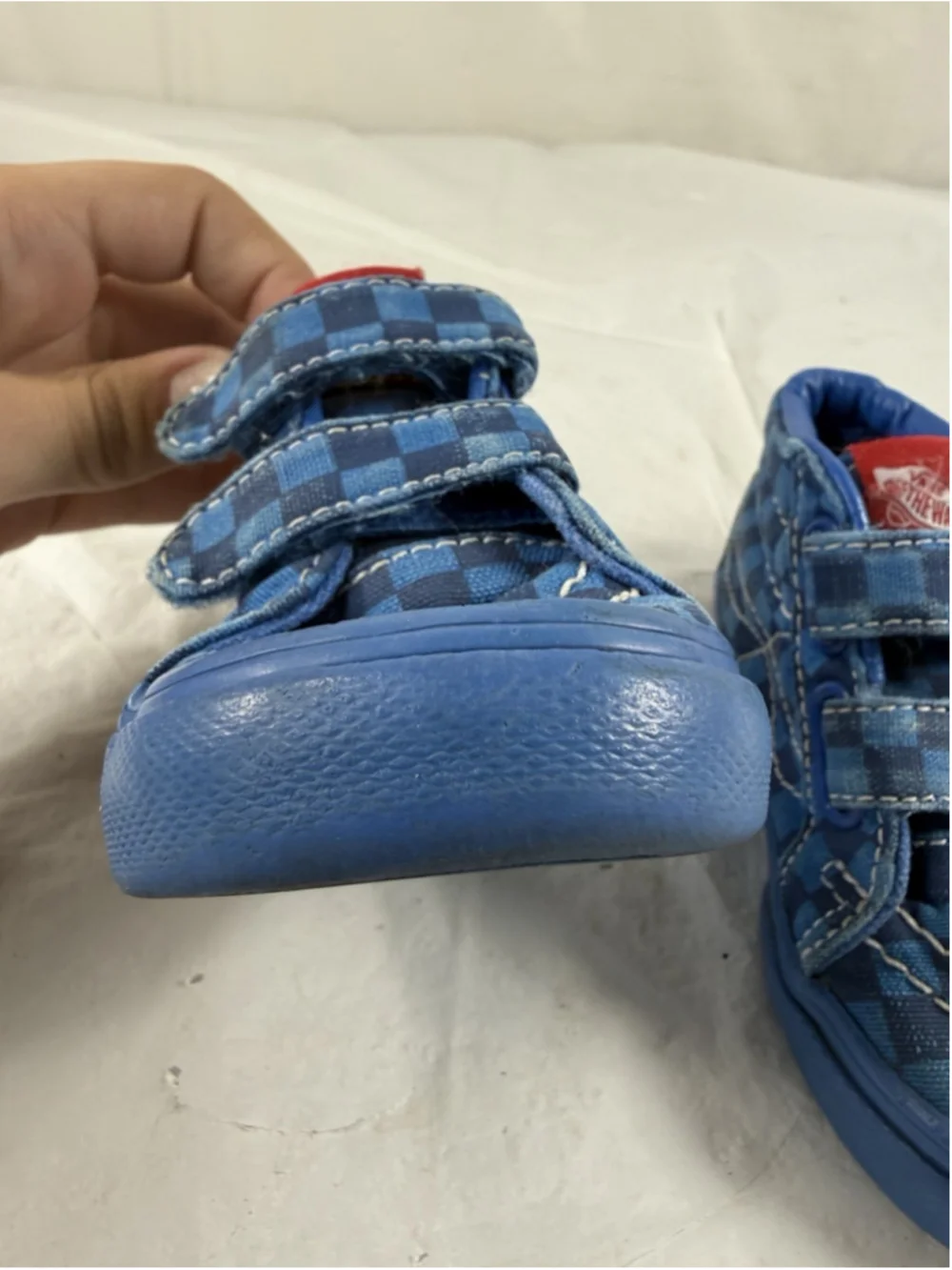 Vans TODDLER Sk8-Mid Reissue V Mono Checkerboard Blue SIZE 5